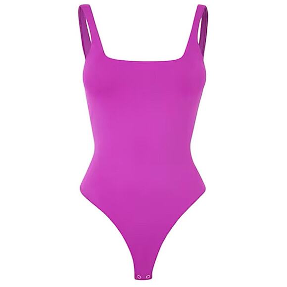 NWT Good American Modern Tank Scuba Bodysuit in Pop Thistle Purple Size 5 2XL - Picture 5 of 9